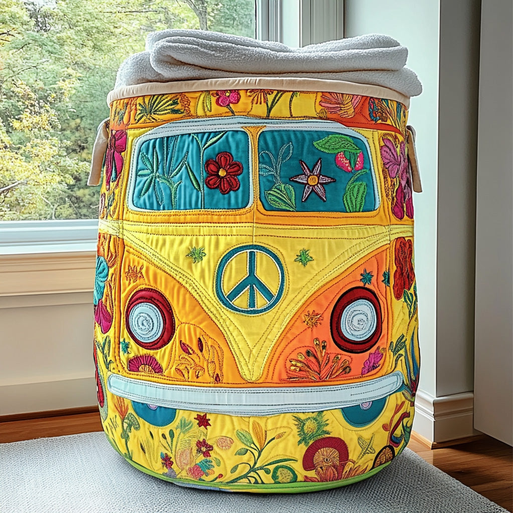 Hippie Van Quilted Laundry Basket NCU0QN026
