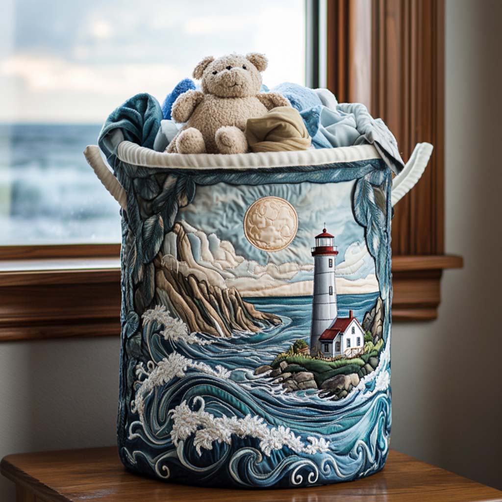 Lighthouse Quilted Laundry Basket NCU0QN010