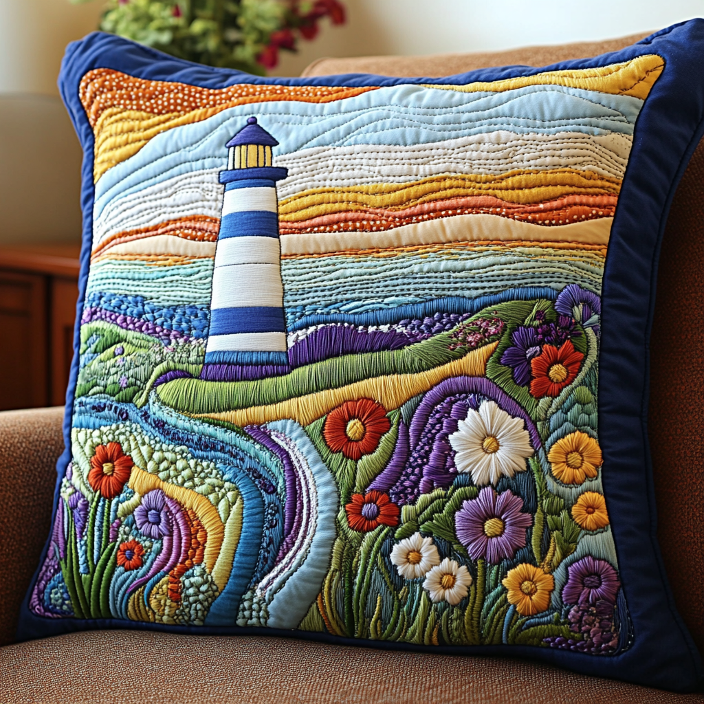 Lighthouse Serenity Quilted Pillow Case NCU0DV4608