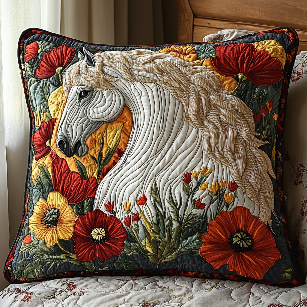 Horse Spirit Quilted Pillow Case NCU0DV5238