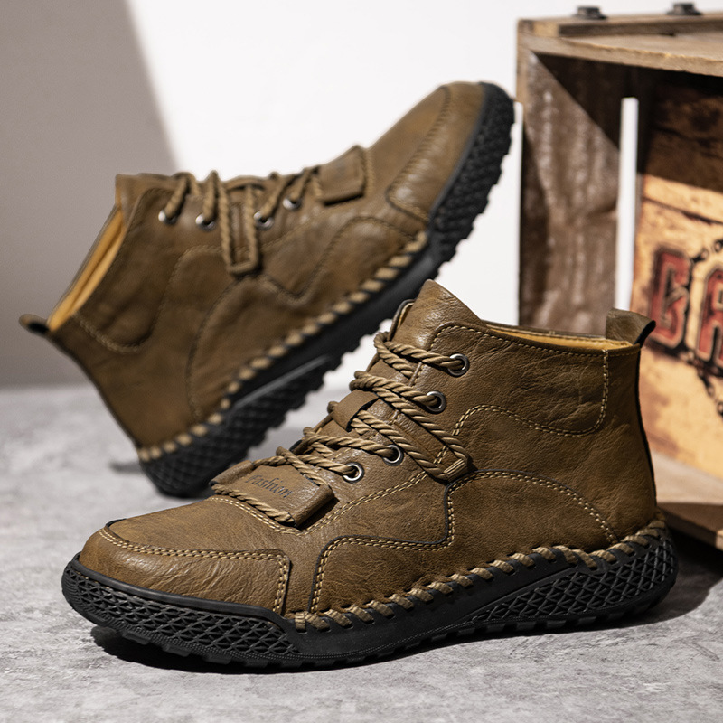 ⏰This Week 50% OFF🔥Casual leather arch support non-slip wear-resistant high-top loafers