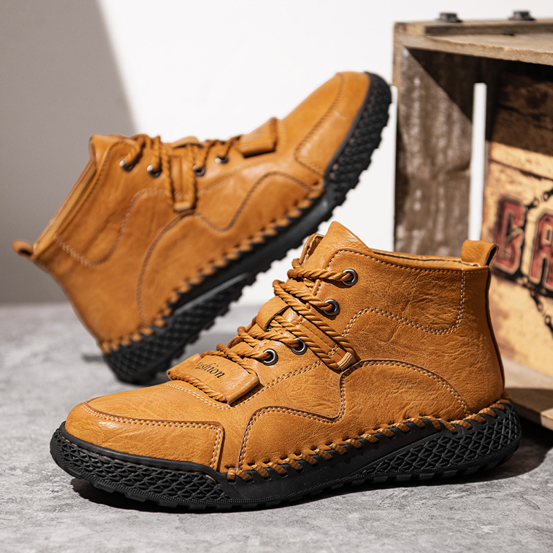 ⏰This Week 50% OFF🔥Casual leather arch support non-slip wear-resistant high-top loafers