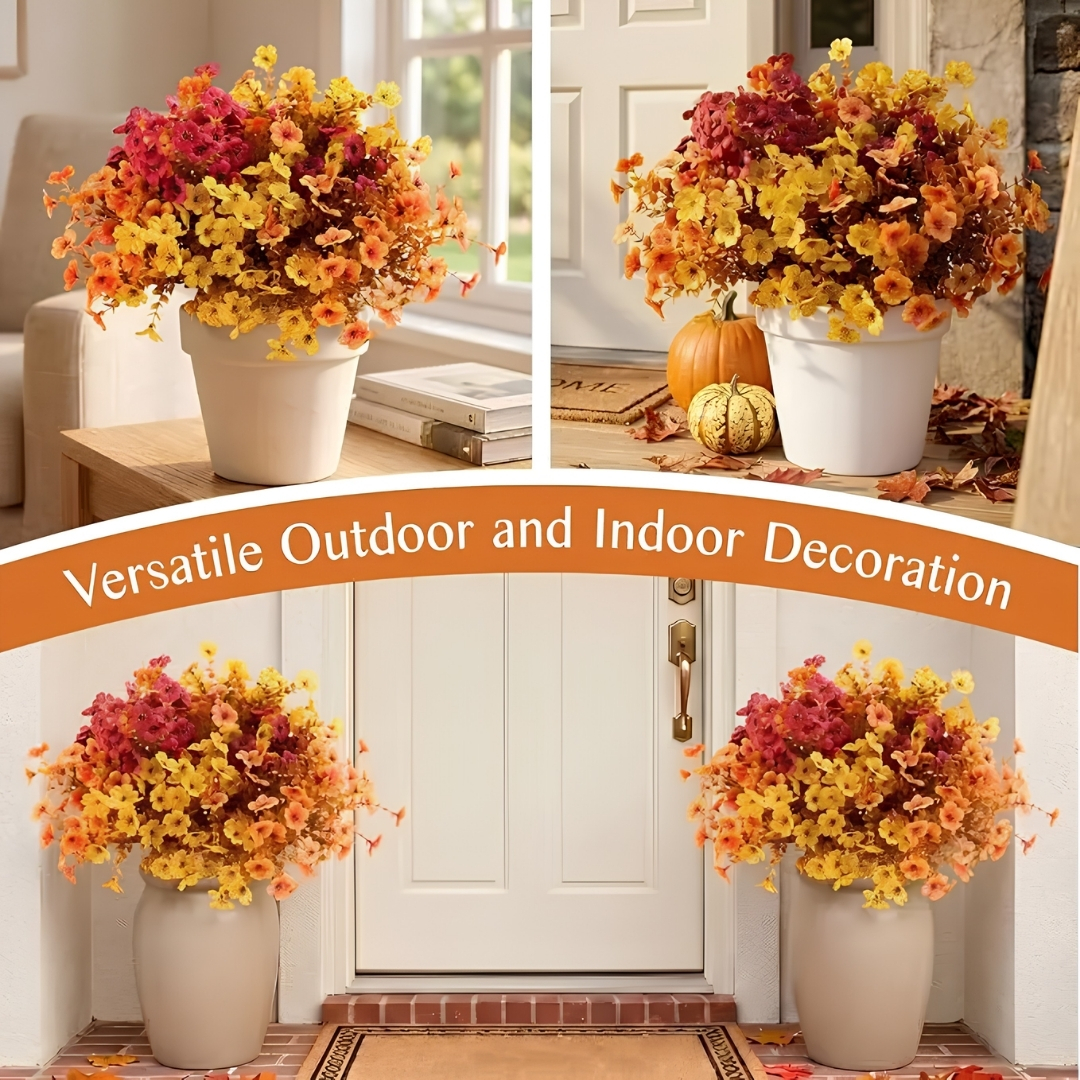 🌼Last Day 50% OFF-🍂UV Resistant Artificial Outdoor Plants for Halloween Porch Decor-Autumn Artificial Flower Bouquet 