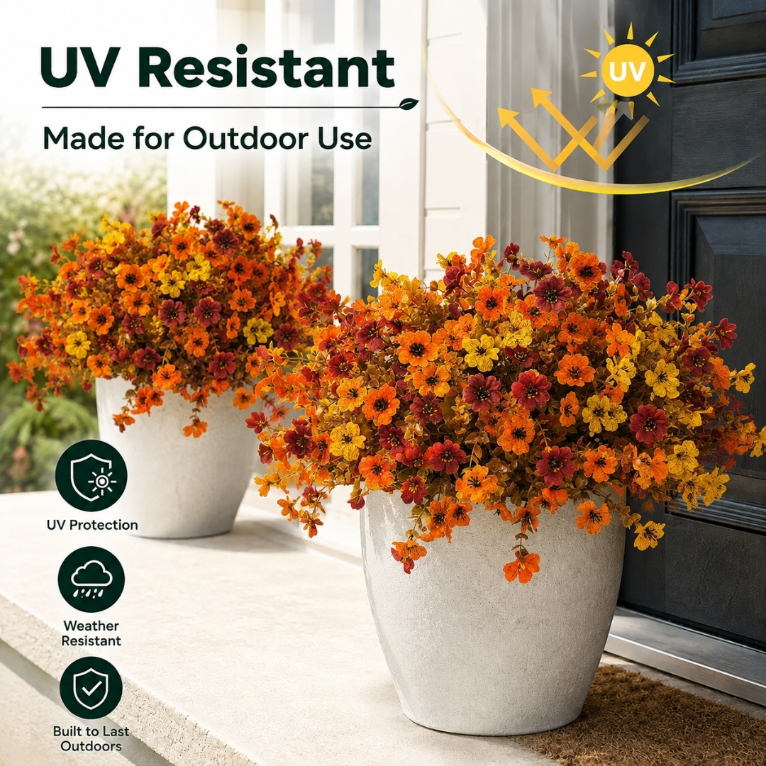 🌼Last Day 50% OFF-🍂UV Resistant Artificial Outdoor Plants for Halloween Porch Decor-Autumn Artificial Flower Bouquet 