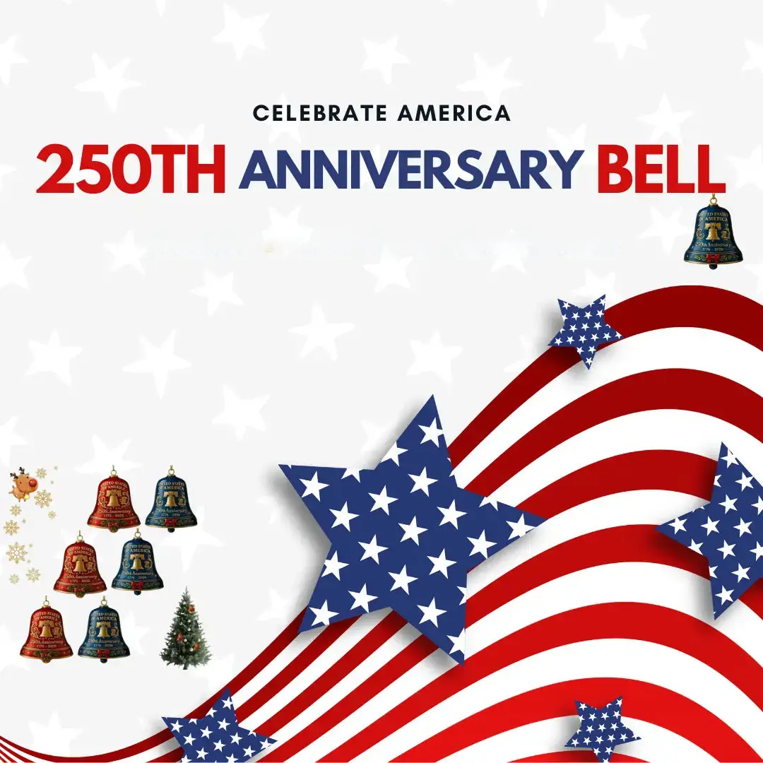 🔥United States 250th Anniversary Bell Ornament