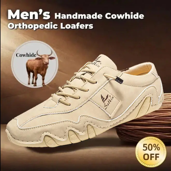 Last day 70% off 🔥⏱️Christmas sale⏱️🔥Men's genuine slip-on loafers