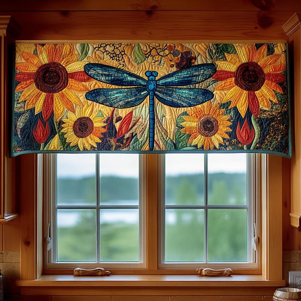 Dragonfly Garden Quilted Valance NCU0PVL409