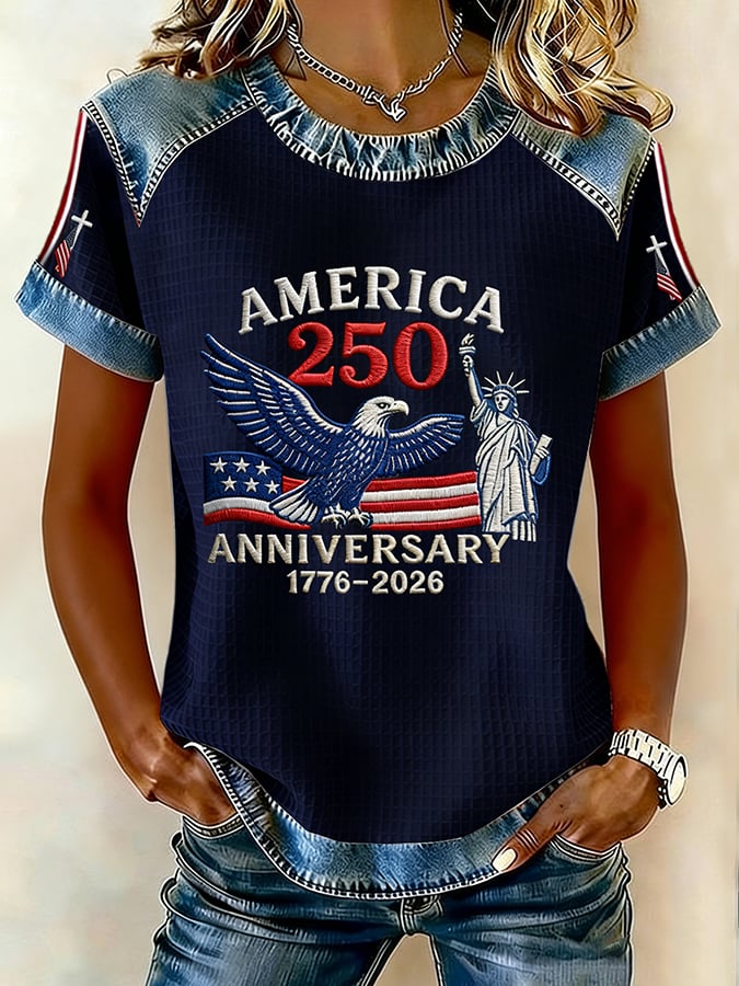 Women's 250th Anniversary Faith Printed Short-Sleeved T-Shirt