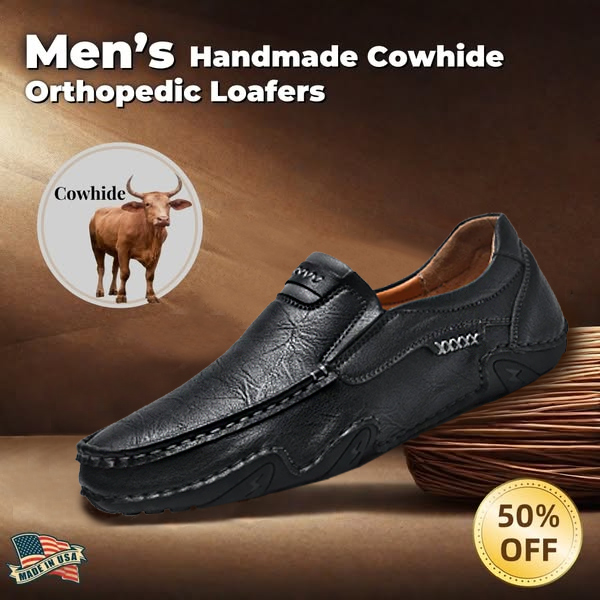 Last Day 50% OFF🔥⏱️Christmas Promotion⏱️🔥Men's genuine calfskin leather Slip-On Loafers
