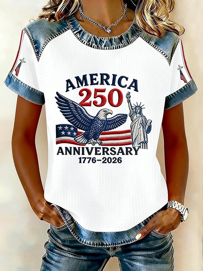 Women's 250th Anniversary Faith Printed Short-Sleeved T-Shirt