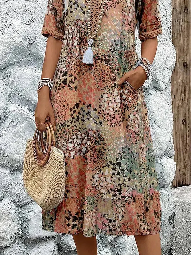 Elegant Floral Midi Dress