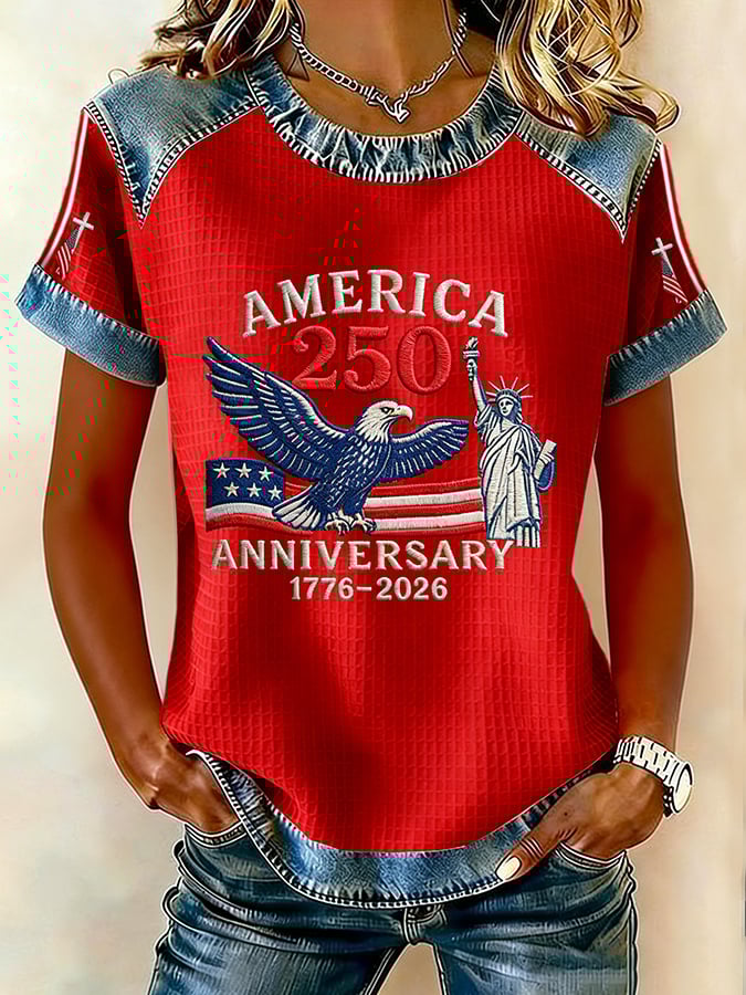 Women's 250th Anniversary Faith Printed Short-Sleeved T-Shirt