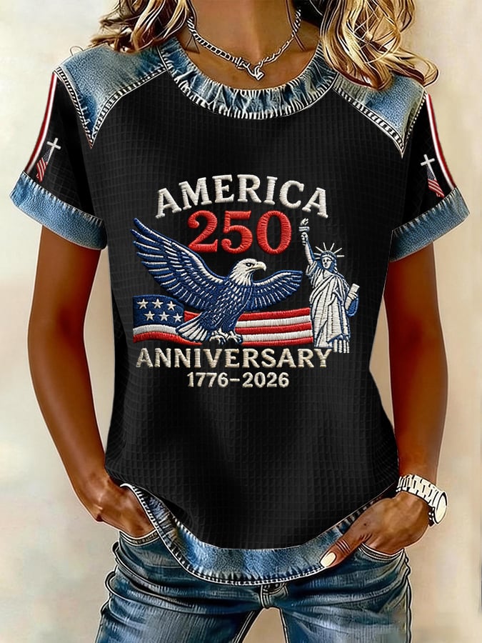 Women's 250th Anniversary Faith Printed Short-Sleeved T-Shirt