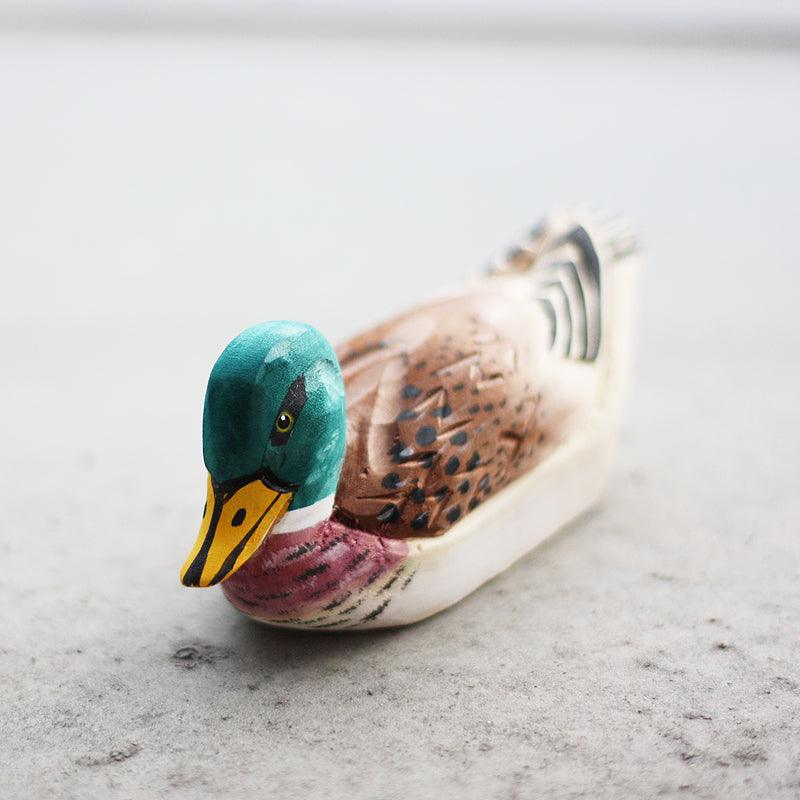 Mallard Sculpted Hand-Painted Wood Duck Figure