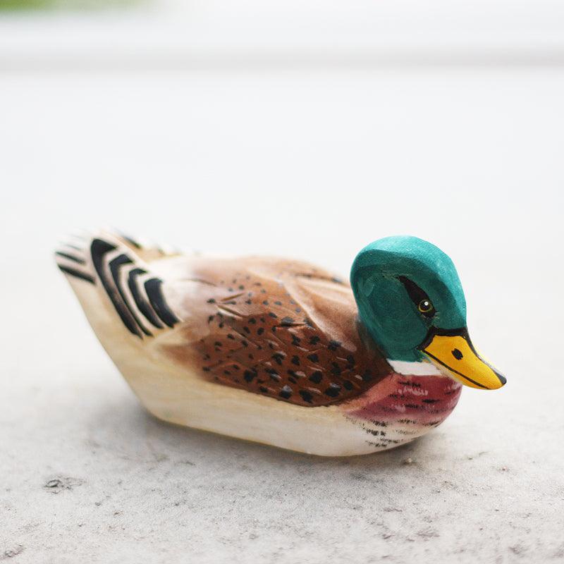 Mallard Sculpted Hand-Painted Wood Duck Figure
