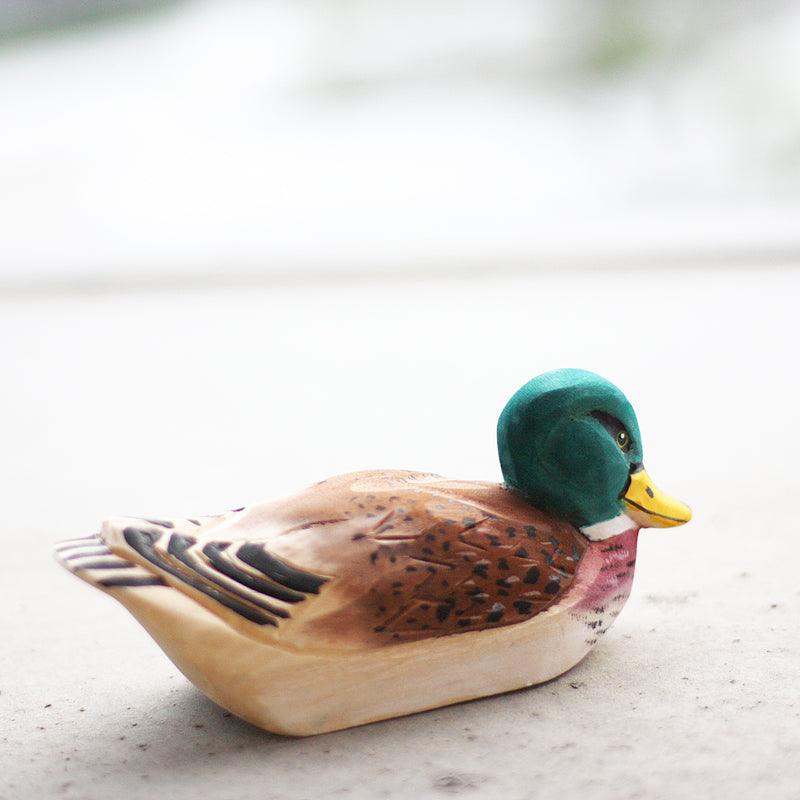 Mallard Sculpted Hand-Painted Wood Duck Figure