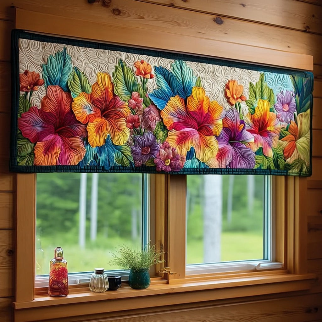 Tropical Bloom Quilted Valance NCU0NTV039