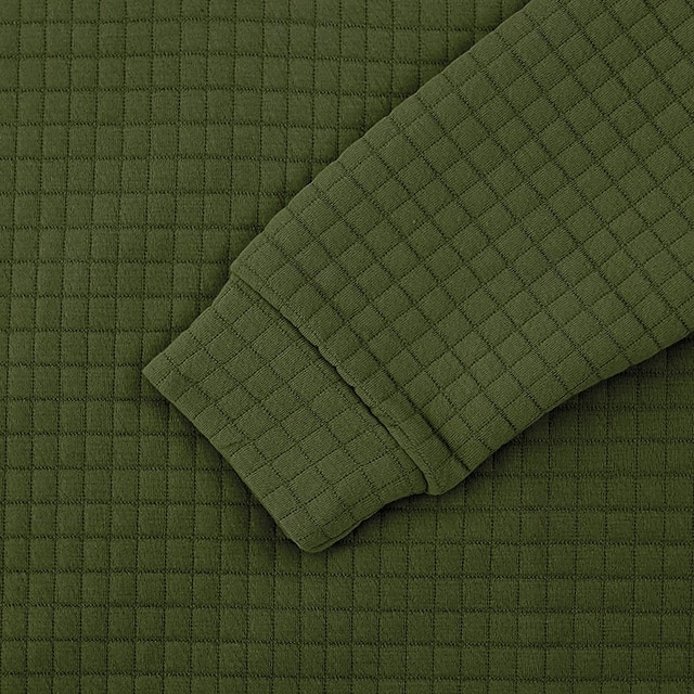 🔥Warm Waffle-Knit Quarter Zip Pullover Built for Comfort, Breathability and Everyday Style