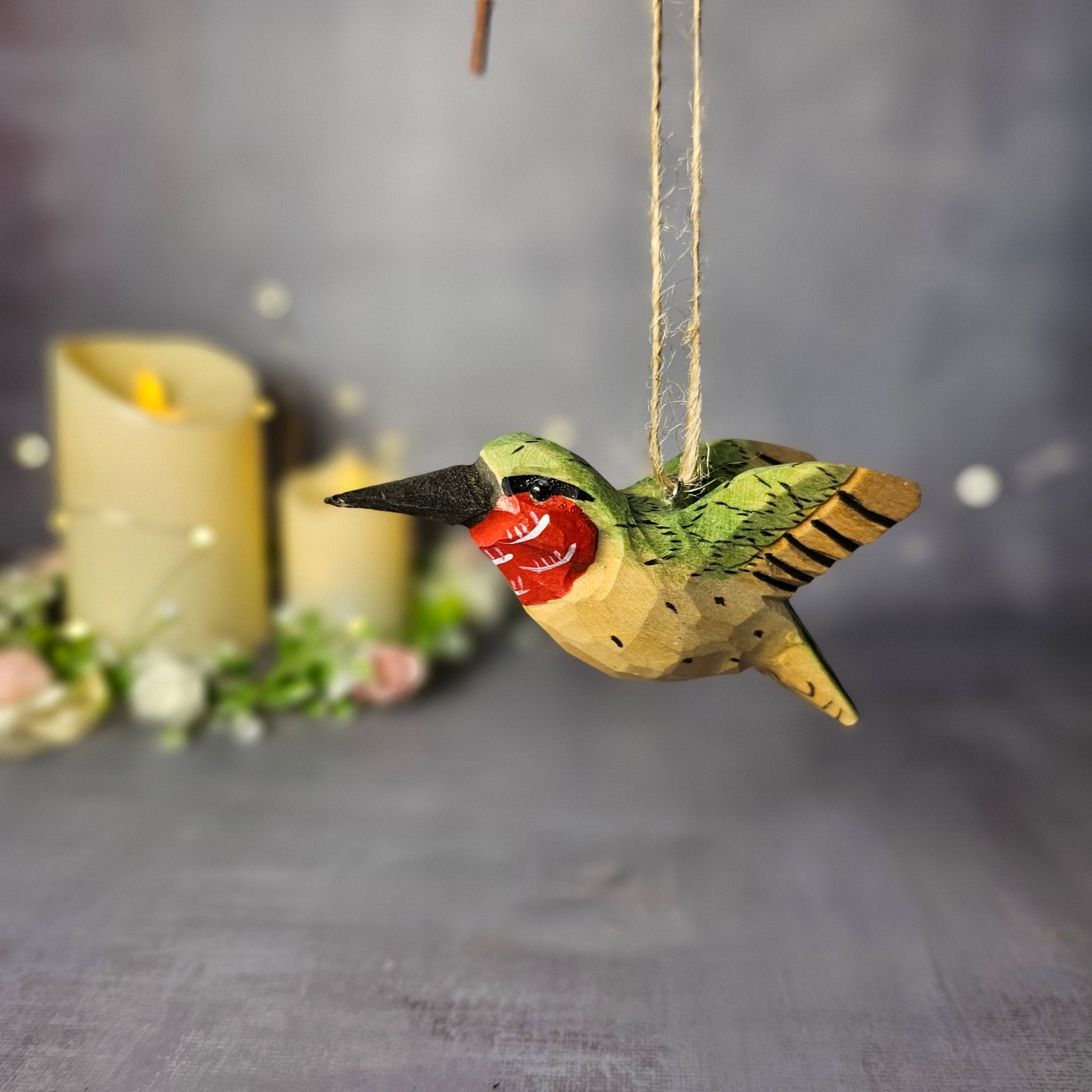 Ruby-Throated Hummingbird Hanging Ornaments