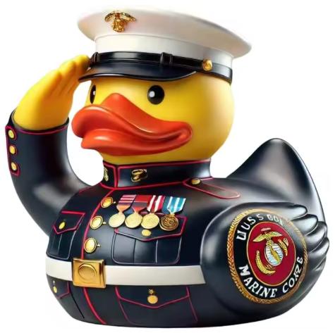 🦆 Veteran Memorial Duck, a unique and interesting decorative item.