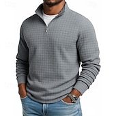 🔥Warm Waffle-Knit Quarter Zip Pullover Built for Comfort, Breathability and Everyday Style
