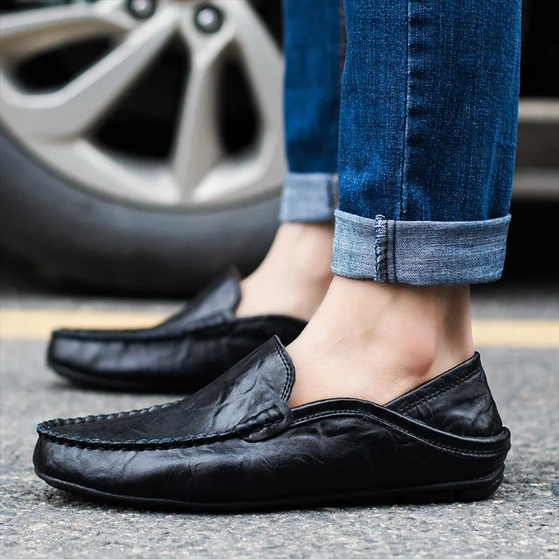 🚶👞 50% OFF !!!⏱️Clearance!!🌟Men's Casual Fashion Premium Leather Low-top Driving Boat Moccasins