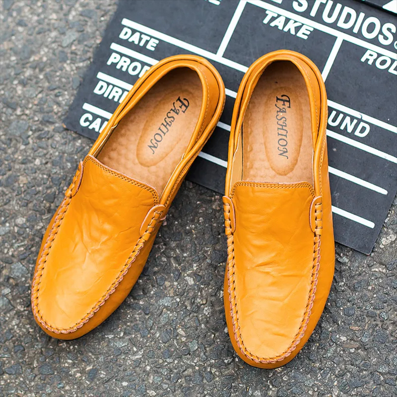 🚶👞 50% OFF !!!⏱️Clearance!!🌟Men's Casual Fashion Premium Leather Low-top Driving Boat Moccasins