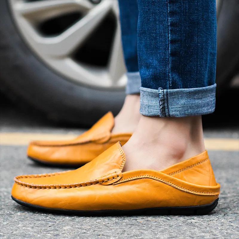 🚶👞 50% OFF !!!⏱️Clearance!!🌟Men's Casual Fashion Premium Leather Low-top Driving Boat Moccasins