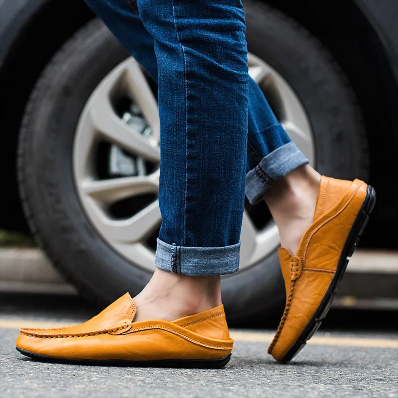 🚶👞 50% OFF !!!⏱️Clearance!!🌟Men's Casual Fashion Premium Leather Low-top Driving Boat Moccasins