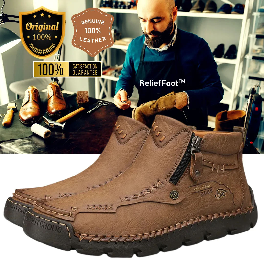 (🔥CLEARANCE SALE - 70% OFF)MEN'S CASUAL HANDMADE LEATHER BOOTS - PREVENT FOOT DISEASES