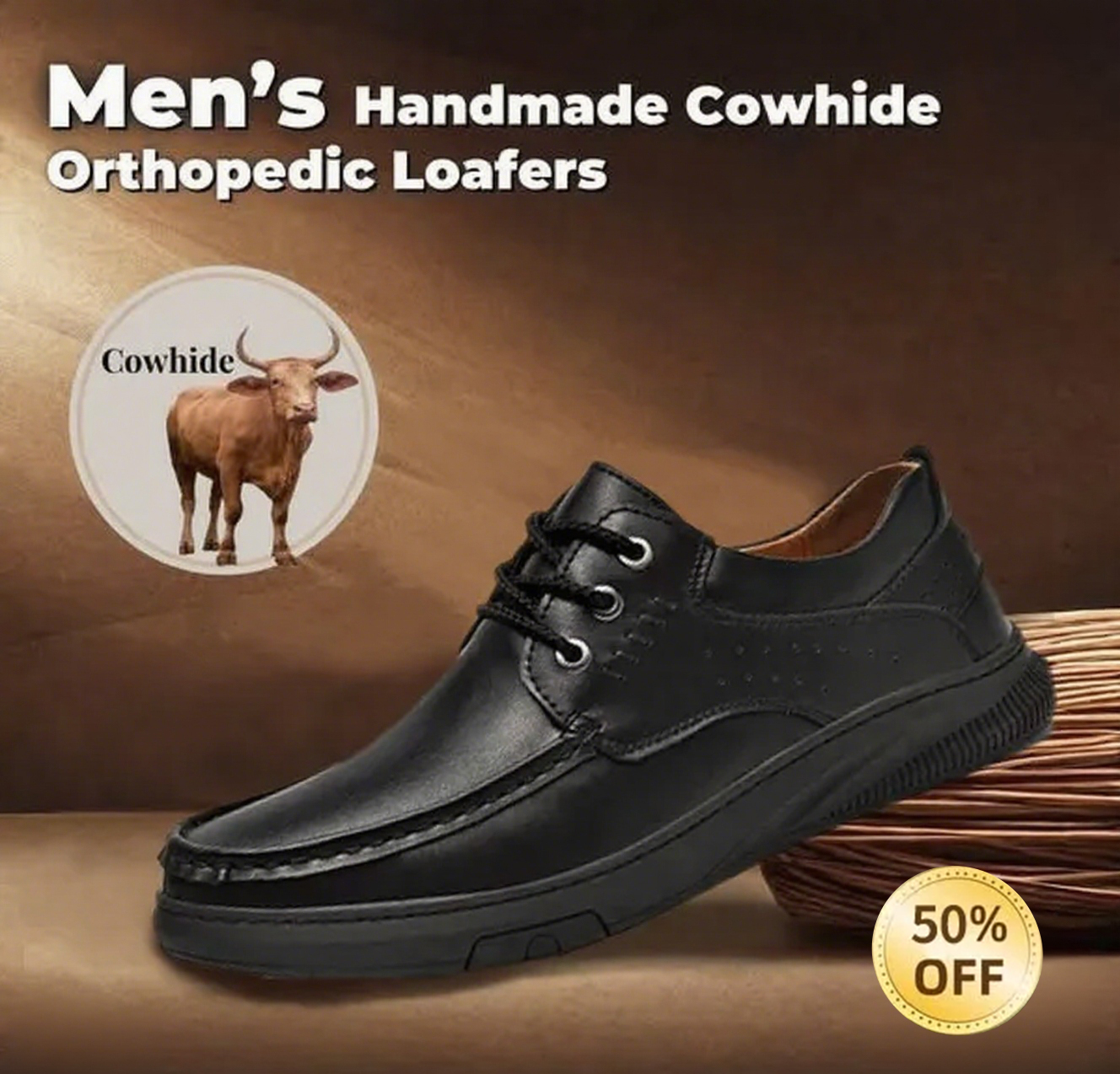 🔥Last Day 50% OFF🔥Men's Comfortable Genuine Leather Orthopedic Loafers