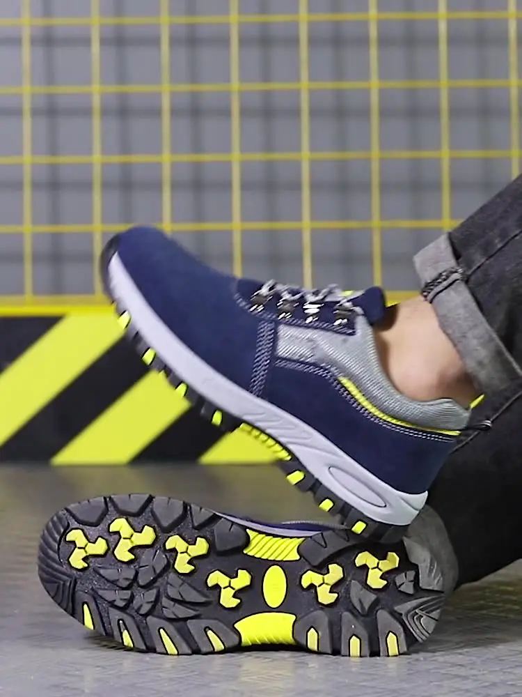 Men's Lightweight Steel Toe Work Shoes – Breathable Safety Sneakers