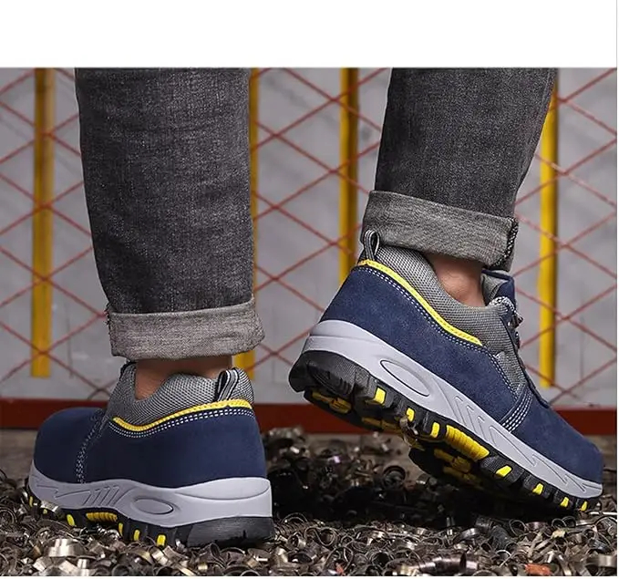 Men's Lightweight Steel Toe Work Shoes – Breathable Safety Sneakers