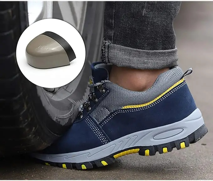 Men's Lightweight Steel Toe Work Shoes – Breathable Safety Sneakers