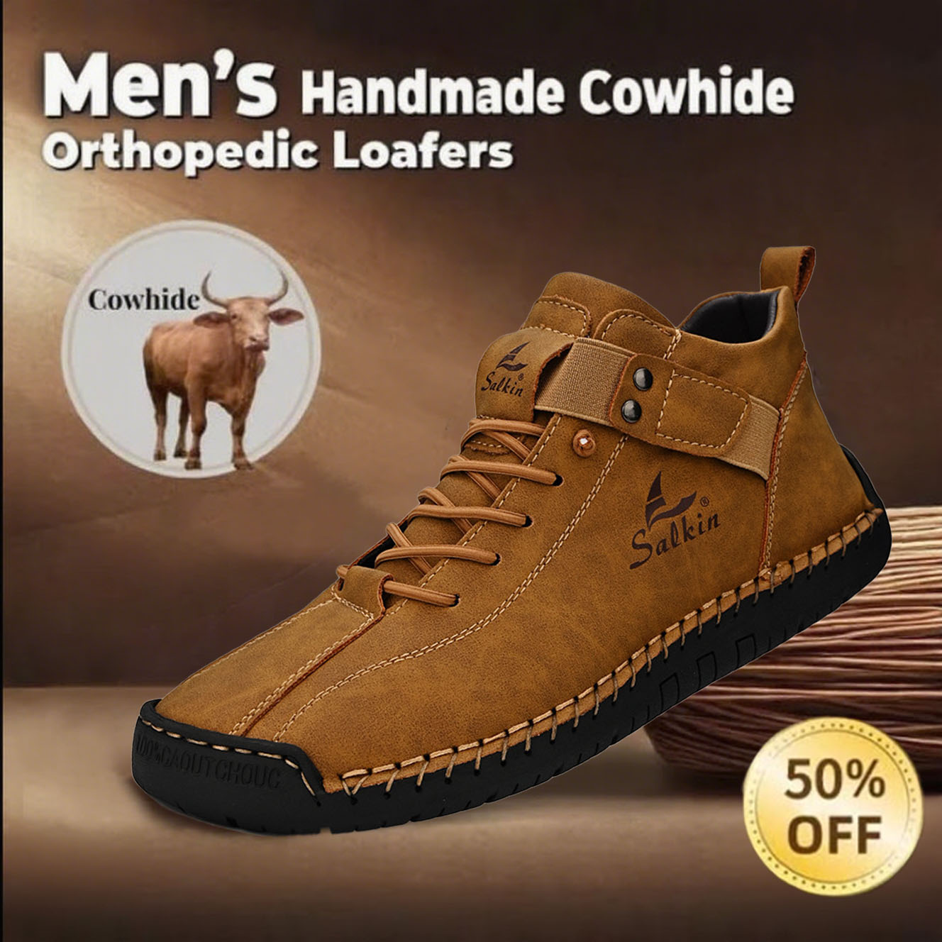 ⏰Limited Time Sale 70% OFF- Men's Waterproof Fashion Orthopedic Shoes - Improve Posture and Get Rid of Painless Walking and Standing