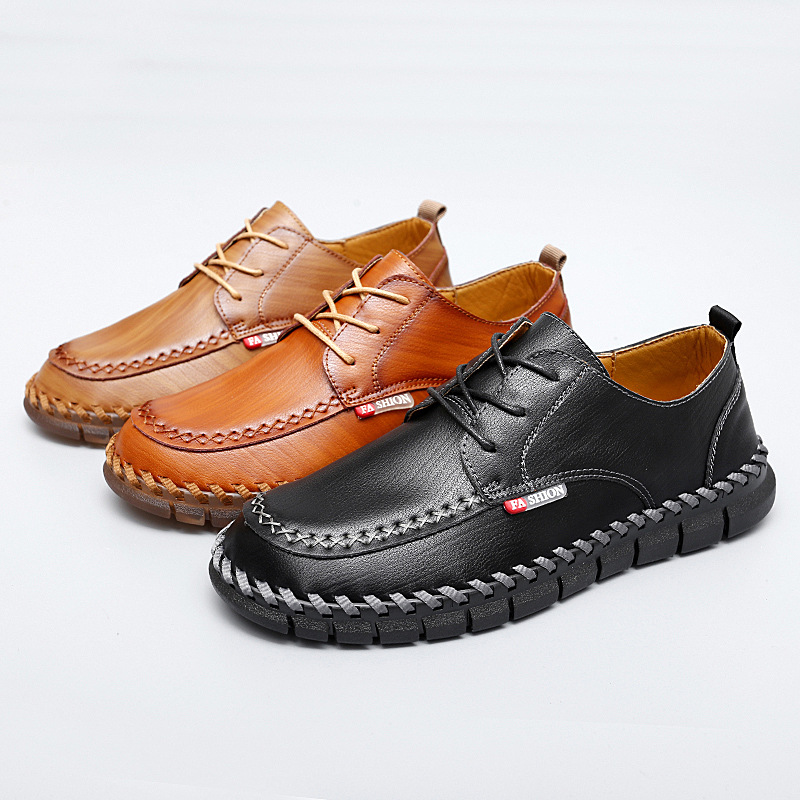 Last Day 50% OFF🔥Men's cowhide sole hand-sewn British casual leather shoes