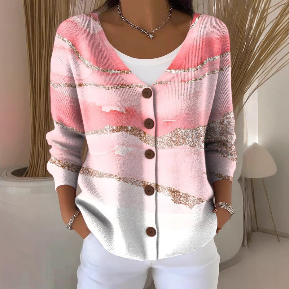 🔥49% OFF-Women's 3D Printed Retro Cashmere Cardigan