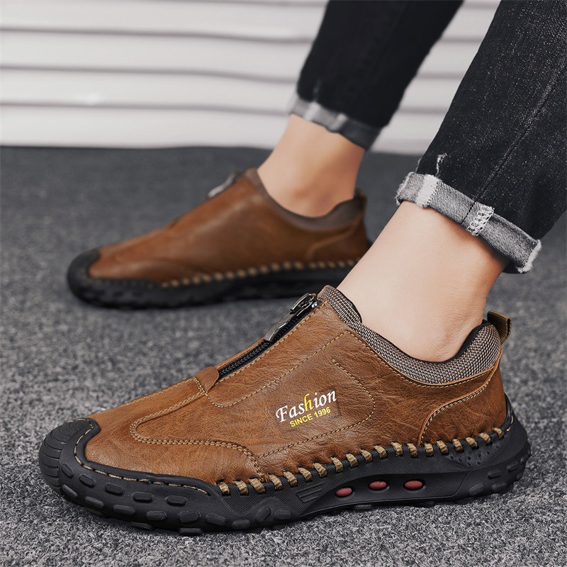⏰Limited Time Sale 70% OFF-Men's genuine leather slip-on non-slip loafers to relieve foot pain