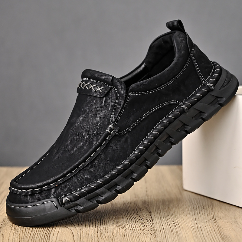 🔥Today 65% off🔥Men's handmade slip-on waterproof and non-slip orthotic shoes