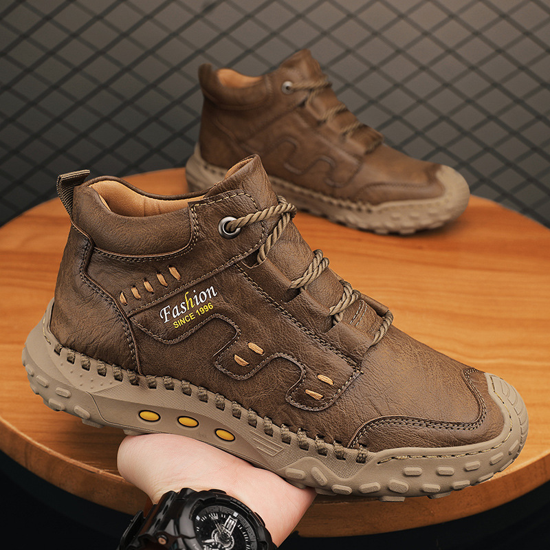 ⏰Today 70% off-Men's genuine leather non-slip and anti-collision orthopedic loafers with arch support