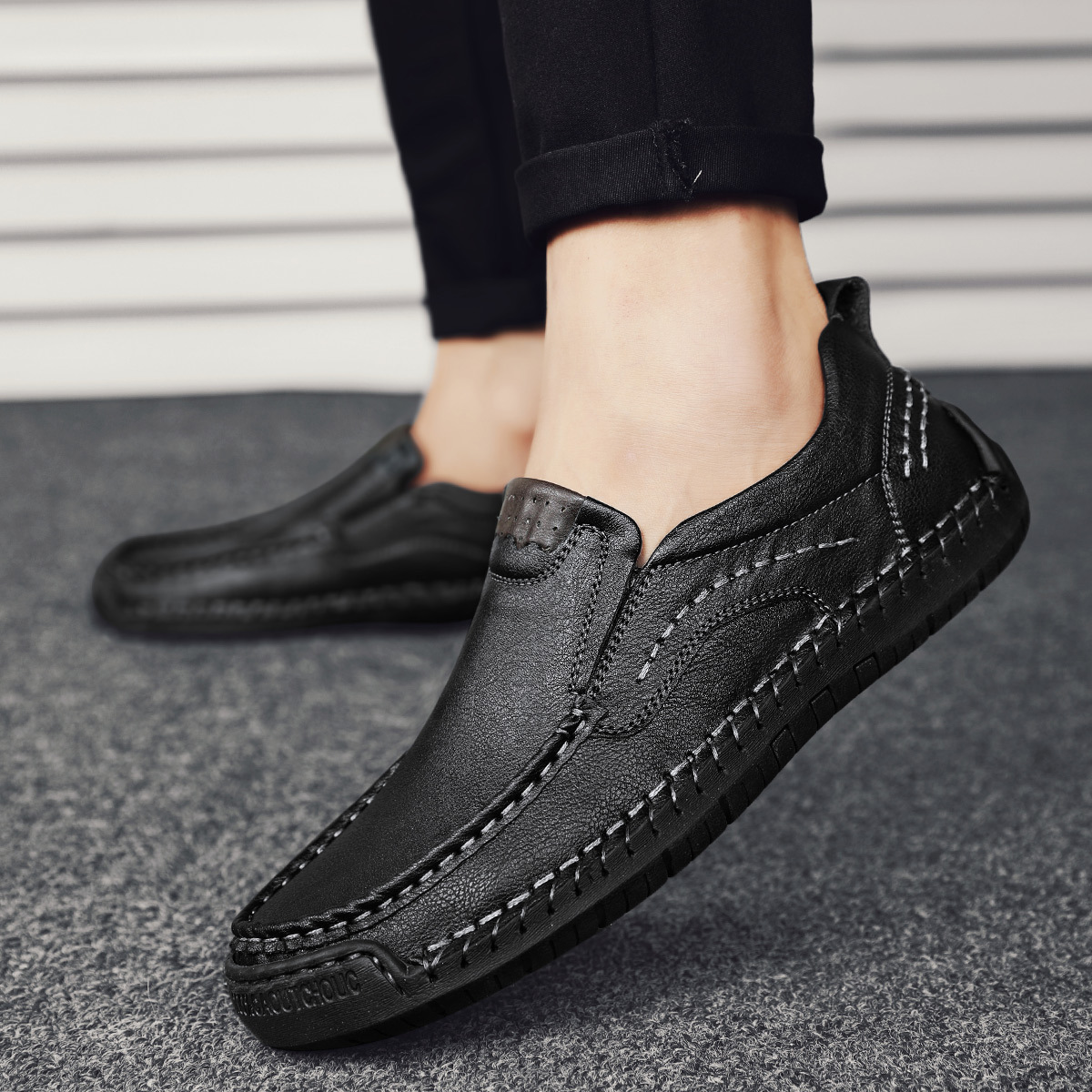 🔥Today 55% off🔥Men's genuine leather handmade non-slip orthotic loafers