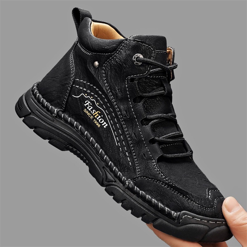 🔥Limited-time offer: 65% off-Men's handmade non-slip orthopedic leather shoes, designed to improve posture and relieve foot pain.