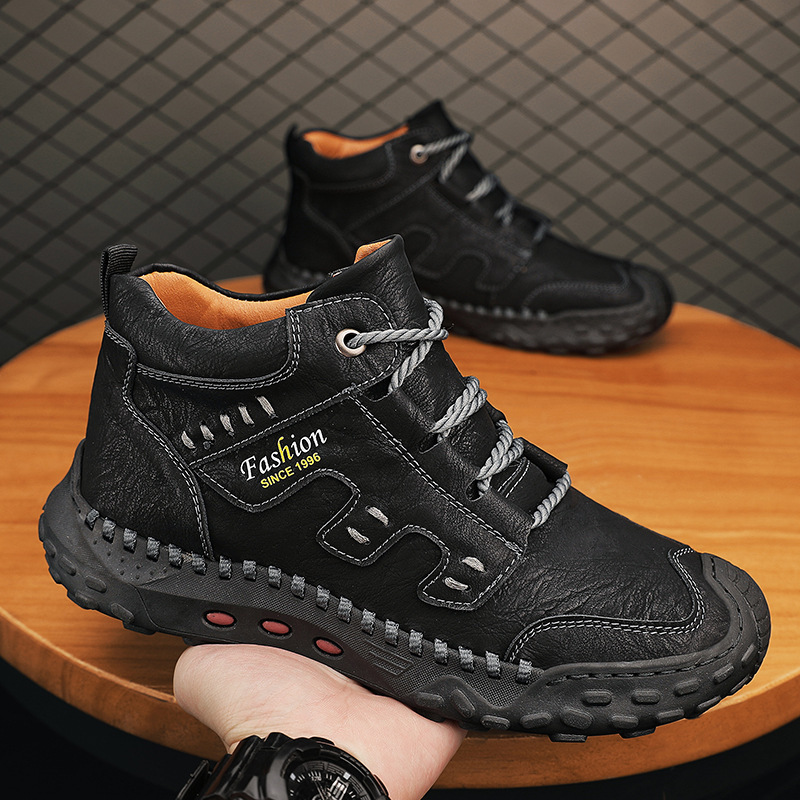 ⏰Today 70% off-Men's genuine leather non-slip and anti-collision orthopedic loafers with arch support