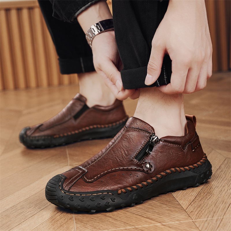 🔥Promotion -Final Day: 50% Off🔥New men's handcrafted orthopedic slip-on loafers designed to relieve foot pain and improve walking posture