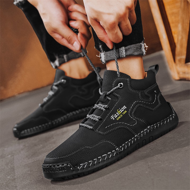 🔥Last day 40% off discount🔥-Men's genuine leather waterproof and non-slip fashionable orthopedic shoes with arch support