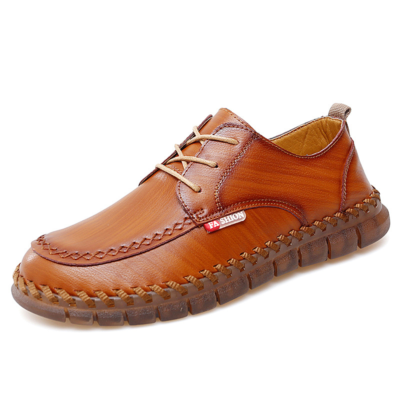 Last Day 50% OFF🔥Men's cowhide sole hand-sewn British casual leather shoes