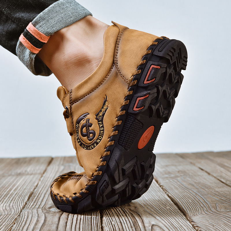 ⏰Last Day! 60% OFF 🔥Men's handmade genuine leather stylish slip-on shoes with orthotics to relieve foot pain