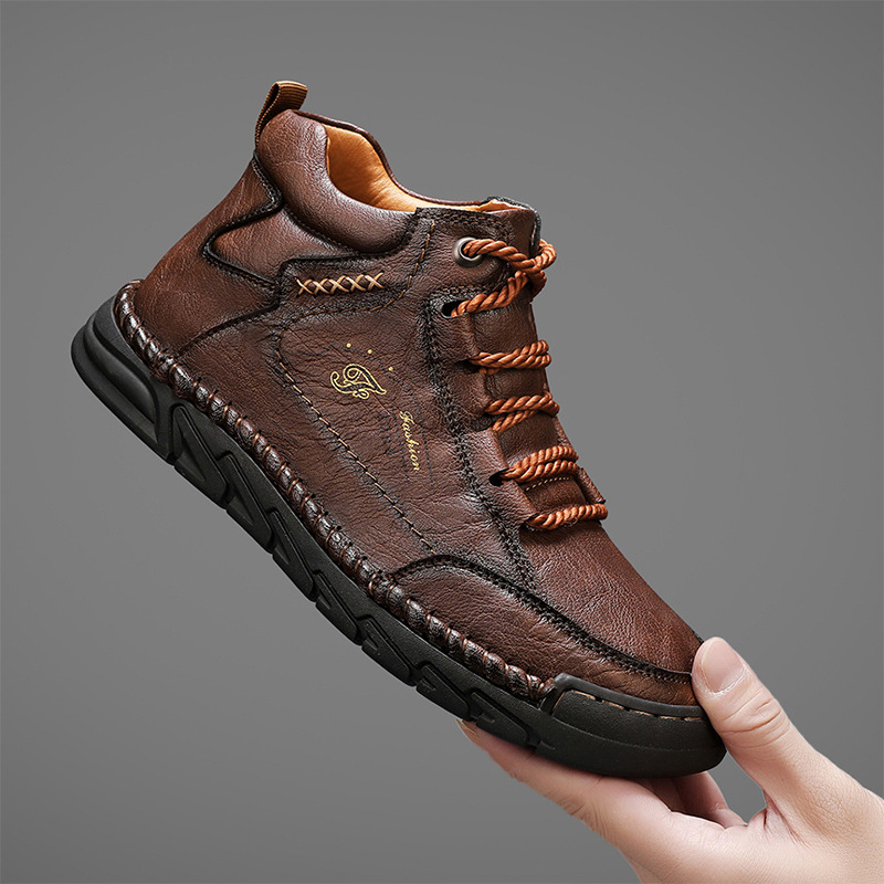 🔥Hot selling🔥Men's genuine leather waterproof non-slip outdoor casual shoes