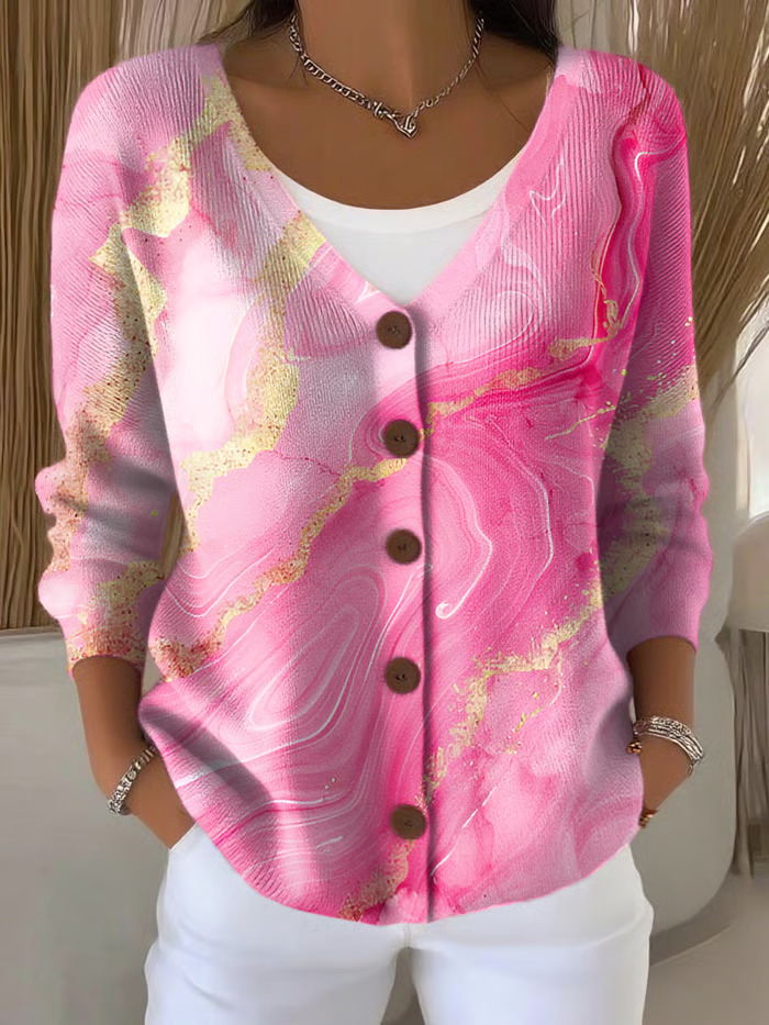 🔥49% OFF-Women's 3D Printed Retro Cashmere Cardigan