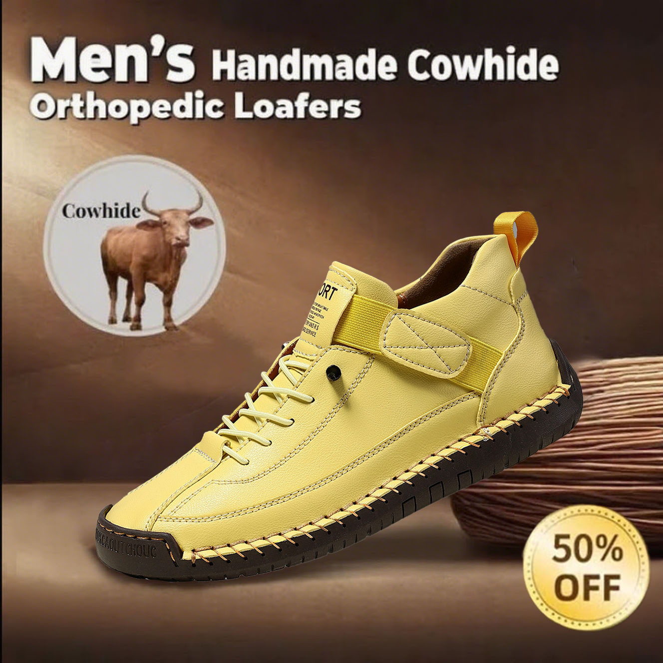 ⏰Limited Time Sale 70% OFF-New hand-stitched non-slip women's orthotic shoes